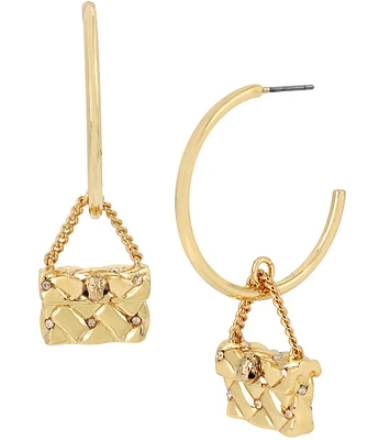 Kurt Geiger London Signature Purse Hoop Earrings