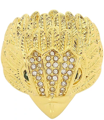 Kurt Geiger London Signature Rhinestone Pav Eagle Cocktail Ring