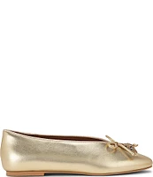 Kurt Geiger London Sloane Eagle Head Ornament Leather Ballerina Flats