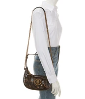 Kurt Geiger London Croco Small Chelsea Hobo Bag