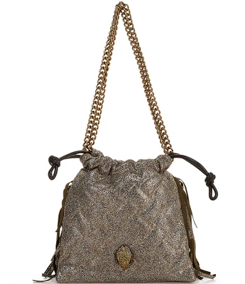 Kurt Geiger London Small Kensington Suede Drawstring Bucket Bag