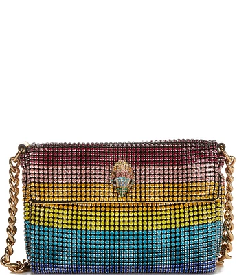 Kurt Geiger London Small Party Rainbow Rhinestone Shoulder Bag