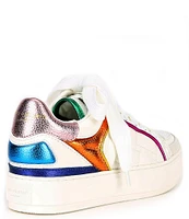 Kurt Geiger London Southbank Metallic Quilted Leather Platform Sneakers