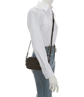 Kurt Geiger London Kensington Three Zip Rhinestone Tonal Camera Crossbody Bag