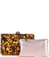 Kurt Geiger London Tortoise Rhinestone Embellished Box Clutch