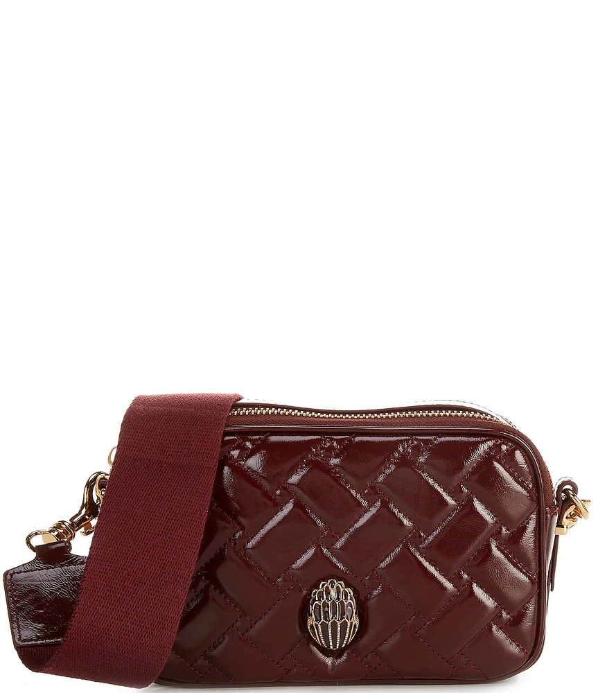 Kurt Geiger London Two Zip Kensington Quilted Leather Camera Crossbody Bag