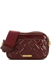 Kurt Geiger London Two Zip Kensington Quilted Leather Camera Crossbody Bag