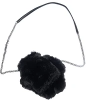 Kurt Geiger London Women's Faux Fur Chain Fingerless Mittens