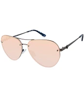 Kurt Geiger London Women's KGL1002 Shoreditch 60mm Aviator Sunglasses