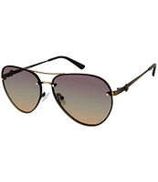 Kurt Geiger London Women's KGL1002 Shoreditch 60mm Gradient Aviator Sunglasses