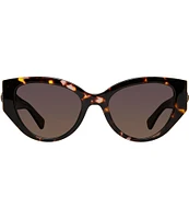 Kurt Geiger London Women's KGL1007 Shoreditch Small 53mm Havana Oval Sunglasses