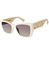 Kurt Geiger London Women's KGL1010B Kensington 54mm Rectangle Gradient Lens Sunglasses