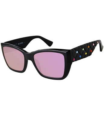 Kurt Geiger London Women's KGL1010B Kensington 54mm Rectangle Sunglasses