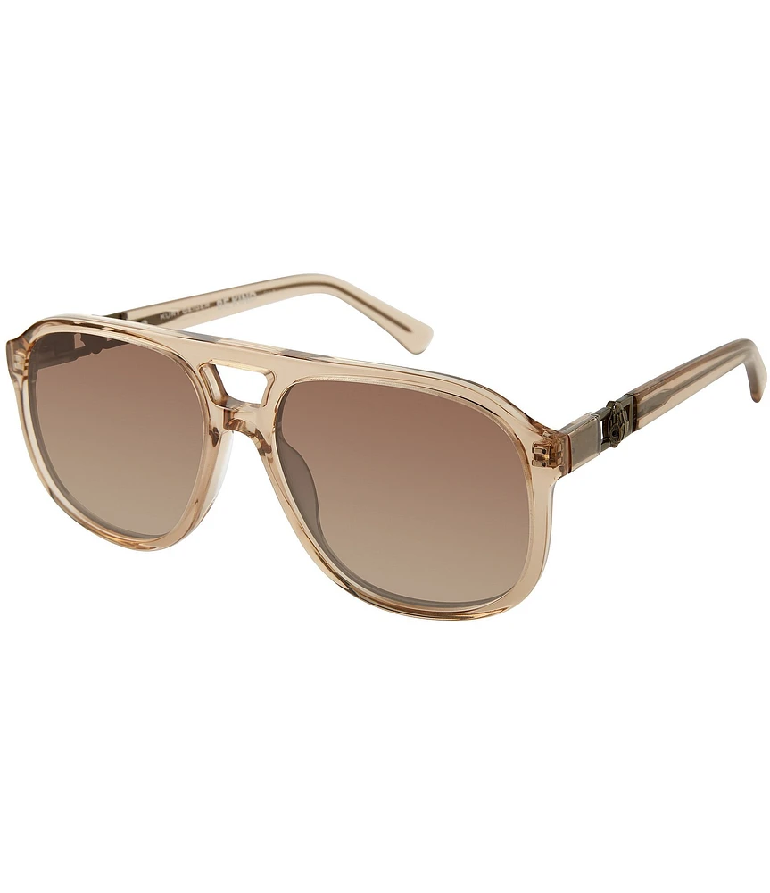 Kurt Geiger London Women's KGL1020 58mm Transparent Square Sunglasses