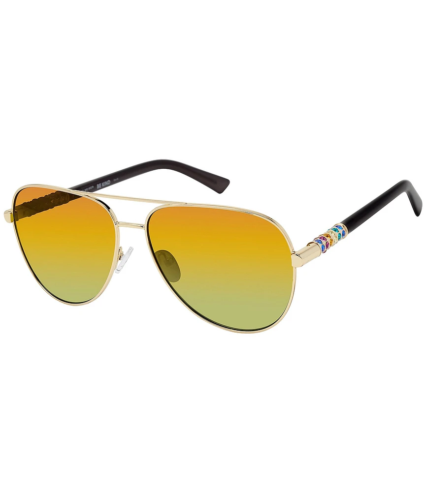 Kurt Geiger London Women's KGL1023 63mm Aviator Sunglasses