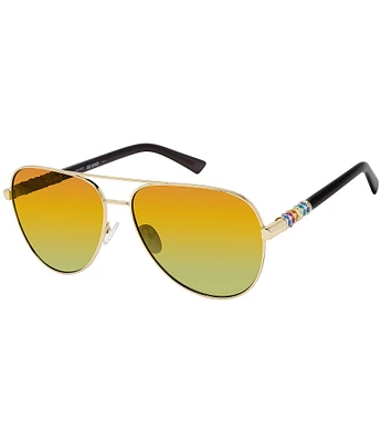 Kurt Geiger London Women's KGL1023 63mm Aviator Sunglasses