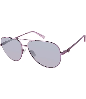 Kurt Geiger London Women'sKGL1001 Shoreditch 62mm Mirrored Lens Aviator Sunglasses