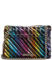 Kurt Geiger London Woven Rainbow Pattern Mini Kensington Crossbody Bag