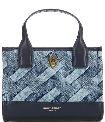 Kurt Geiger London XS Denim Square Tote Bag