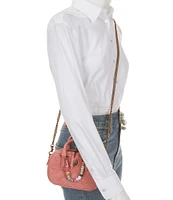 Kurt Geiger London XS Kensington Bead Charm Woven Crossbody Bag