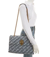 Kurt Geiger London XXL Denim Quilted Shoulder Bag