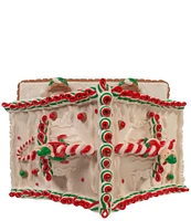 Kurt S. Adler 10.5-Inch Battery-Operated Light Up Santa's Workshop Gingerbread House Tabletop Decoration