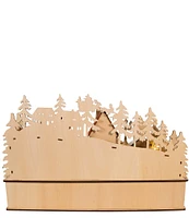 Kurt S. Adler 11.2-Inch Battery-Operated Light Up Christmas Village with Santa Christmas Decor