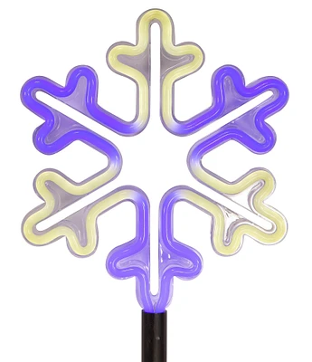 Kurt S. Adler Multi-Color LED Snowflake Yard Stake Set