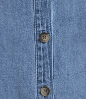 KUT from the Kloth Blanca Point Collar Short Sleeve Denim Dress