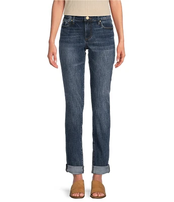 KUT from the Kloth Catherine Mid-Rise Boyfriend Roll-Up Jean