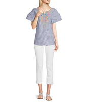 KUT from the Kloth Catherine Roll-Tab Hem High Rise Boyfriend Jeans