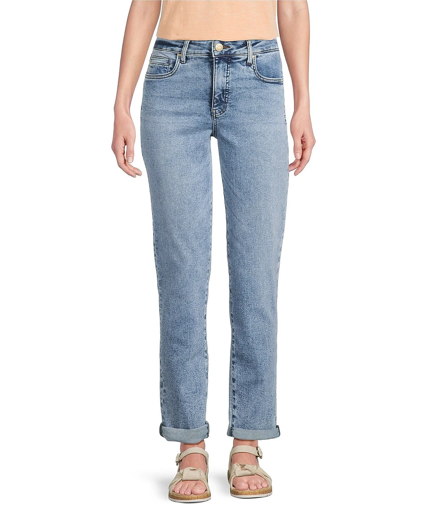 KUT from the Kloth Catherine Stretch Denim High Rise Cuffed Boyfriend Jeans