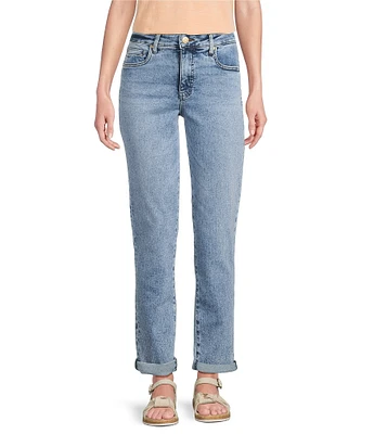 KUT from the Kloth Catherine Stretch Denim High Rise Cuffed Boyfriend Jeans