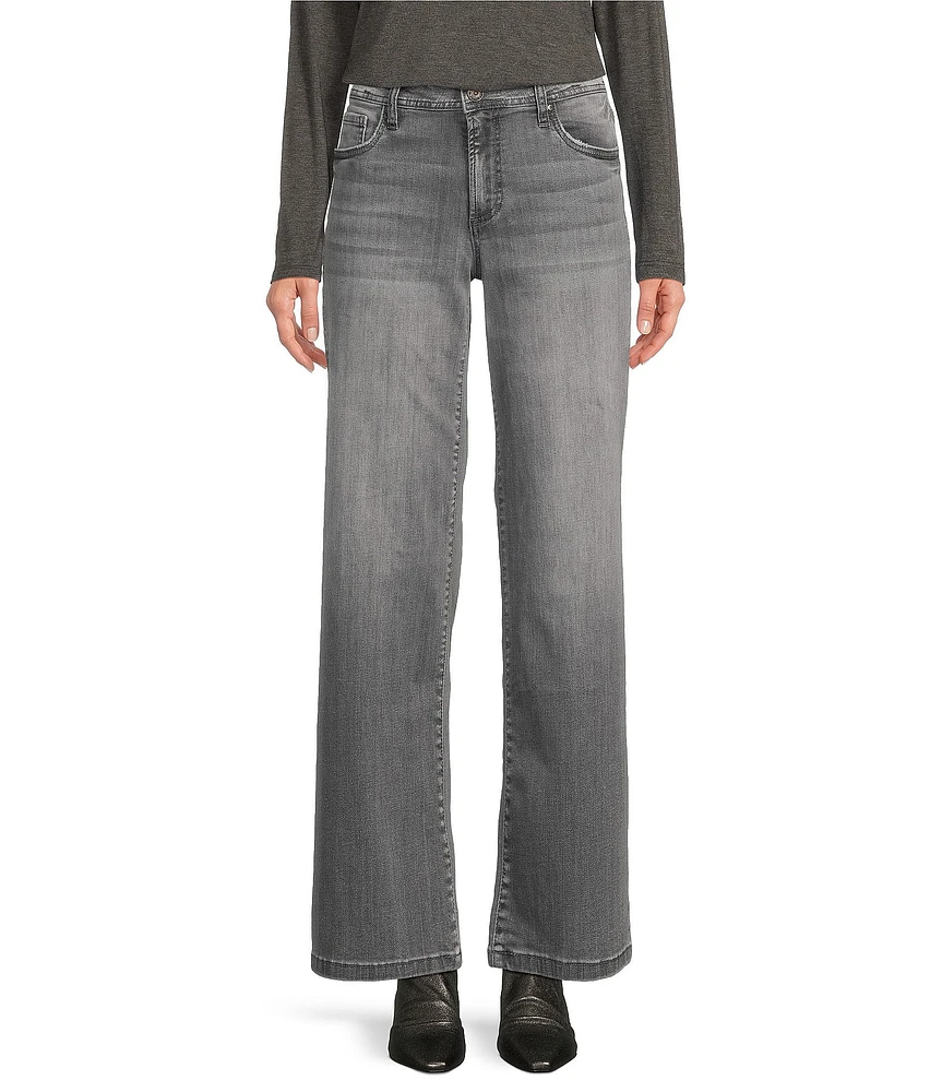 KUT from the Kloth Charlotte Mid Rise Wide Leg Jean