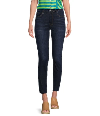 KUT from the Kloth Connie Mid Rise Skinny Leg Destructed Hem Jeans