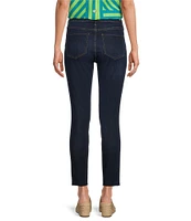 KUT from the Kloth Connie Mid Rise Skinny Leg Destructed Hem Jeans