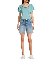 KUT from the Kloth Hailey Stretch Denim High Rise Shorts