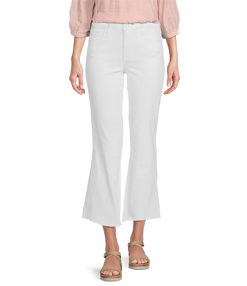 KUT from the Kloth High Rise Raw Hem Ankle Flare Jeans