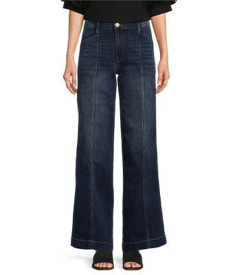 KUT from the Kloth Jodi High Rise Wide Leg Patch Pocket Jeans