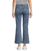 KUT from the Kloth Kelsey High-Rise Wide Leg Bottom-Inset Ankle Jeans