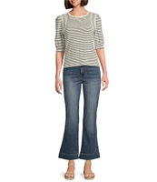 KUT from the Kloth Kelsey Stretch Denim High Rise Flare Leg Jeans