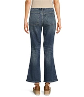 KUT from the Kloth Kelsey Stretch Denim Mid Rise Flare Leg Ankle Jeans