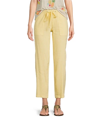 KUT from the Kloth Linen Blend High Rise Straight Leg Pants