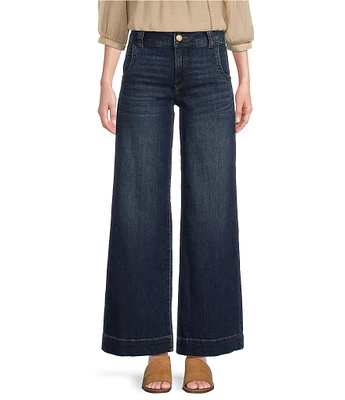 Kut From The Kloth Meg High-Rise Over-Size Wide-Stitch Jean