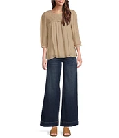 Kut From The Kloth Meg High-Rise Over-Size Wide-Stitch Jean