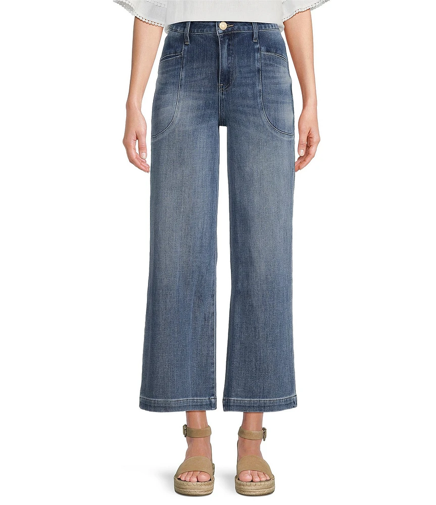 KUT from the Kloth Meg High Rise Wide Leg Inset Front Pocket Jean