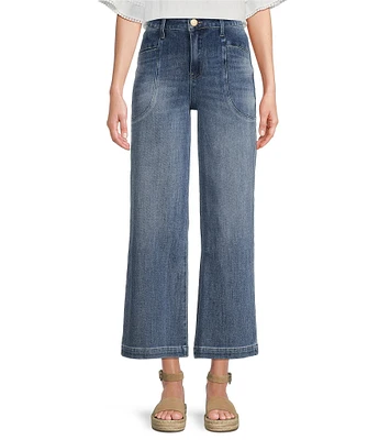 KUT from the Kloth Meg High Rise Wide Leg Inset Front Pocket Jean