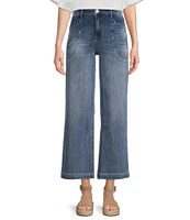 KUT from the Kloth Meg High Rise Wide Leg Inset Front Pocket Jean