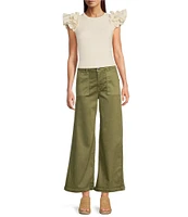 KUT from the Kloth Meg High Rise Wide Leg Inset Front Pocket Pants