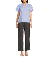 KUT from the Kloth Meg Linen Blend Wide Leg Pants